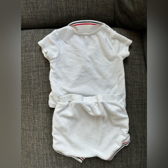 Jacadi white 2 piece set shorts and tshirt - Picture 3 of 4